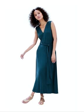 Garnet Hill | Dresses | Garnet Hill White Cross Hatched Linen Maxi Slip  Dress Minimalist Size | Poshmark